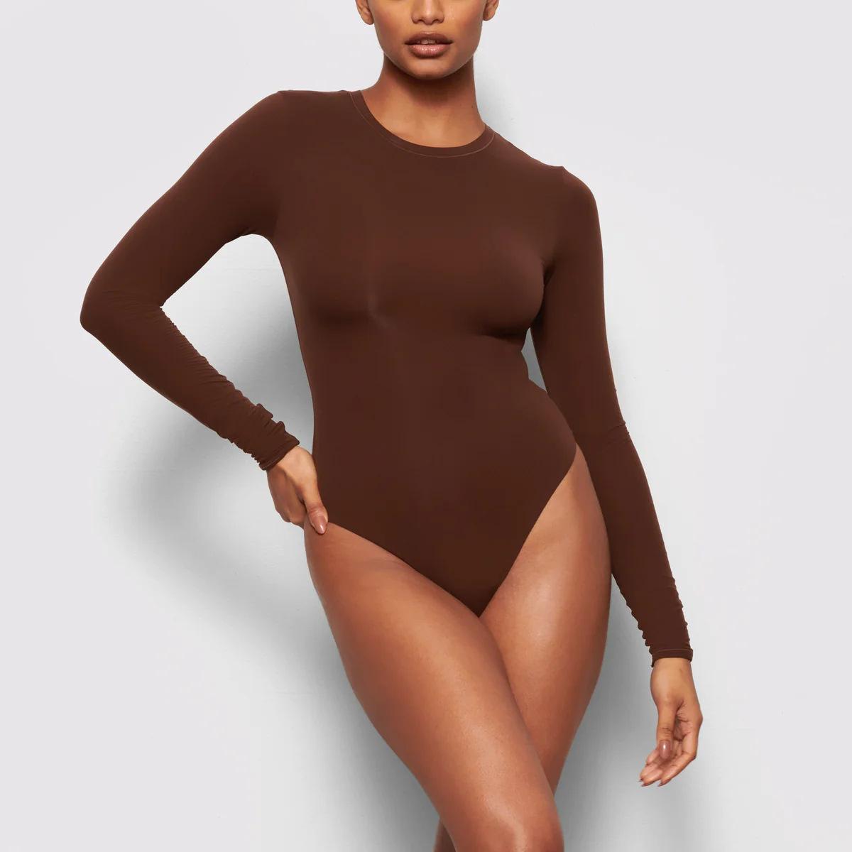 Bodysuit Shapewear Longsleeve mit String