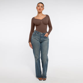 Bodysuit Shapewear Longsleeve mit String