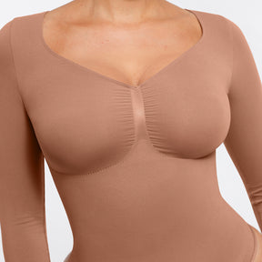 Bodysuit Shapewear Longsleeve mit String