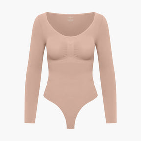 Bodysuit Shapewear Longsleeve mit String