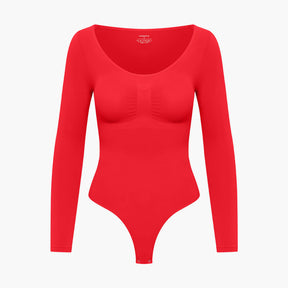 Bodysuit Shapewear Longsleeve mit String